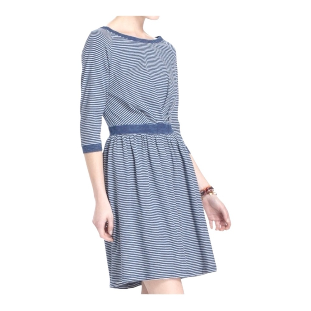 Anthropologie Postmark Patched Striped Nautical Racquet Dress